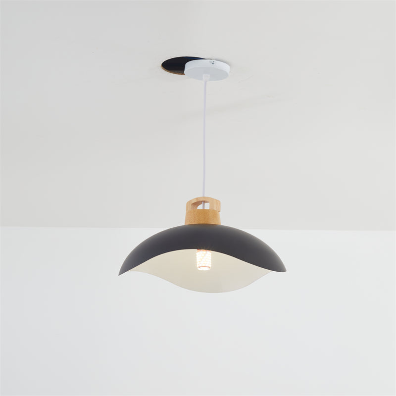 Valentina Decorativa Metal Minimalista Lámpara Colgante Madera