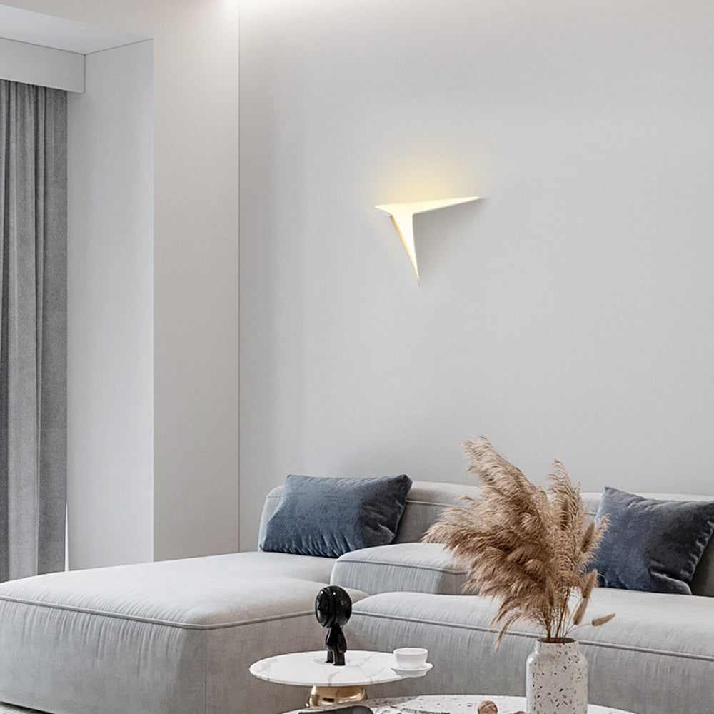 Aria Moderno Empotrable Metal/Yeso LED Aplique de Pared Blanco