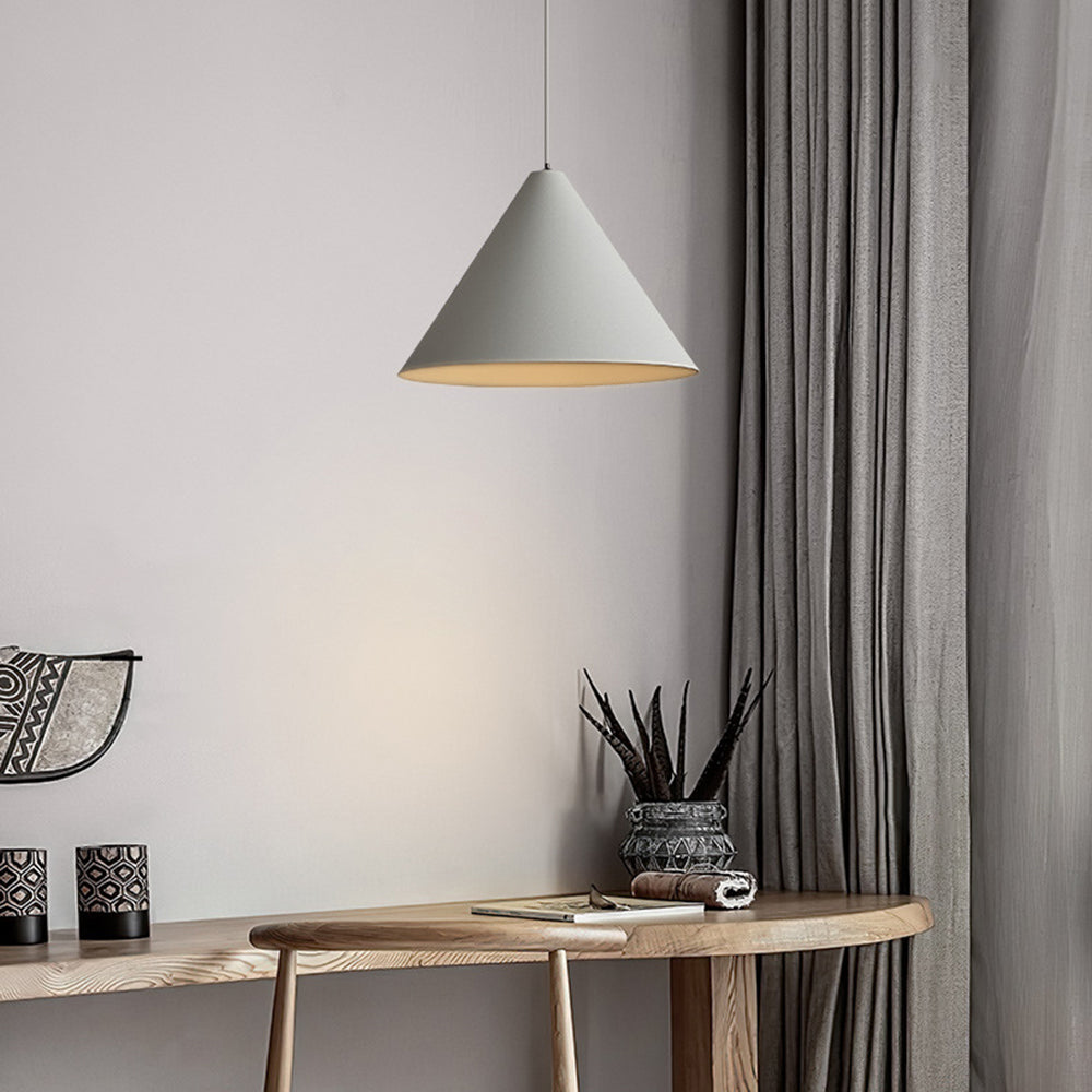 Arisha Minimalista Cónica Metal Lámpara Colgante Gris