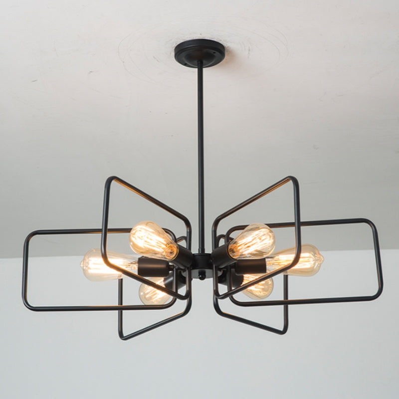 Silva Industrial LED Lámparas de Araña Negro Metal Salón/Dormitorio