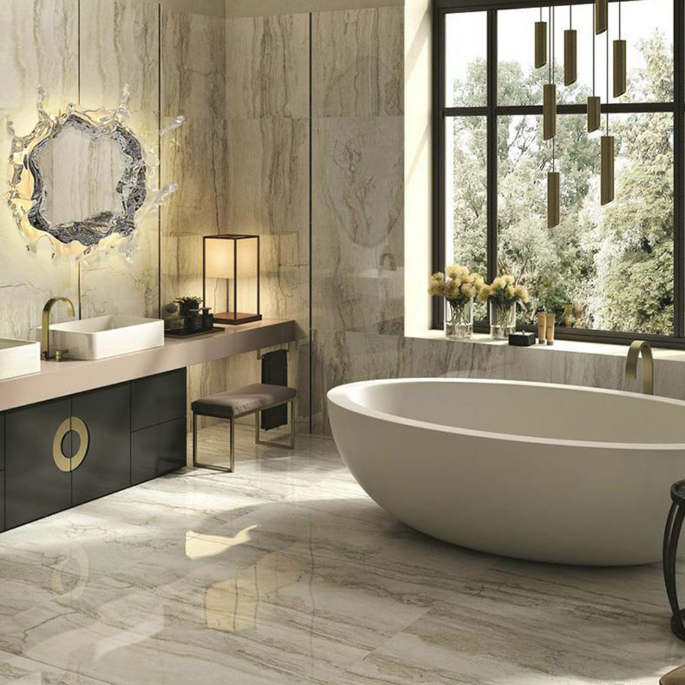 Kristy Decorativo Gota de Agua Metal Aplique de Pared con Espejo Dorado/Plateado