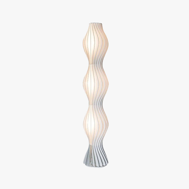 Mira Moderna Diseño Metal/Acrílico Lámpara de Pie Blanco