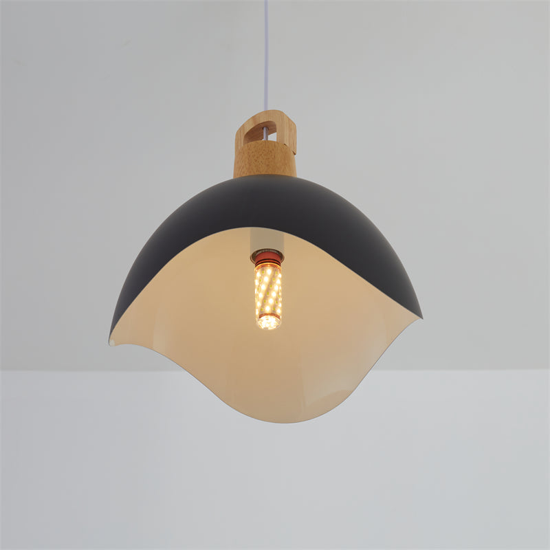 Valentina Decorativa Metal Minimalista Lámpara Colgante Madera
