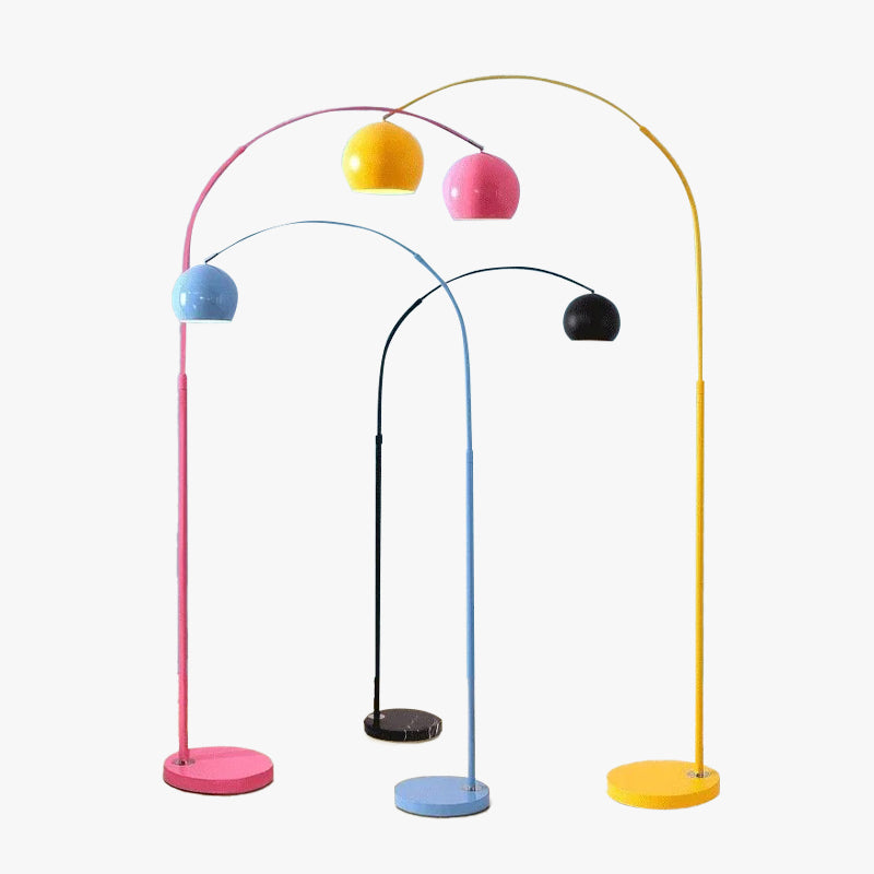Morandi Moderno Geométrico Metal LED Lámpara de Pie Amarillo/Negro/Azul