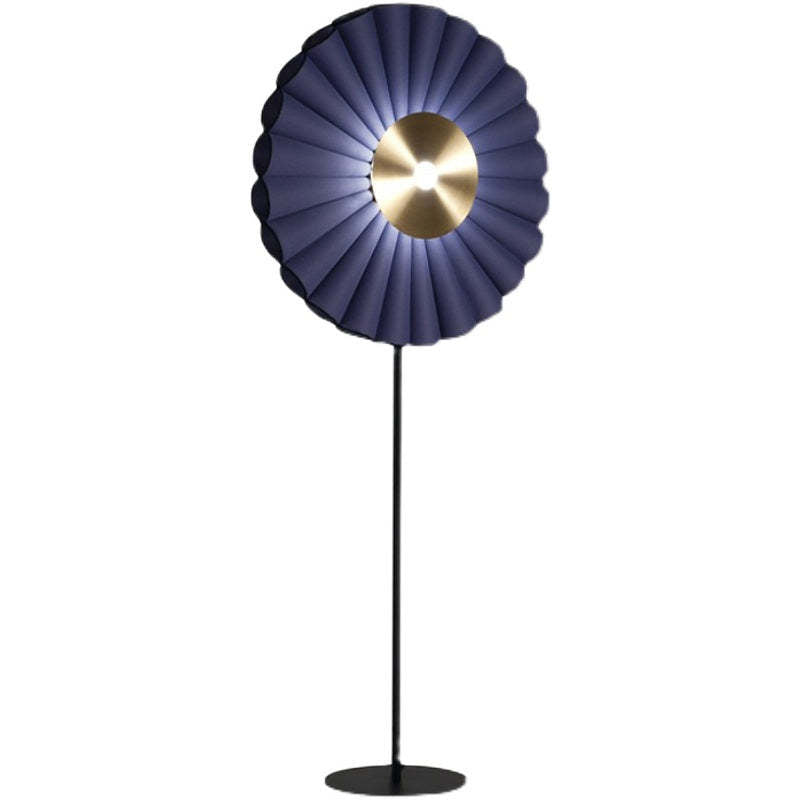 Chan Moderna Geométrica Metal LED Lámpara de Pie Blanco/Azul