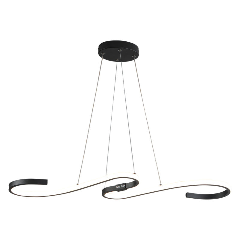 Louise Moderna Lineal Metal Lámpara Colgant Negra/Blanca