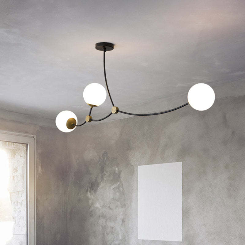 Valentina Minimalista Bolas LED Metal Lámpara Colgante Negra
