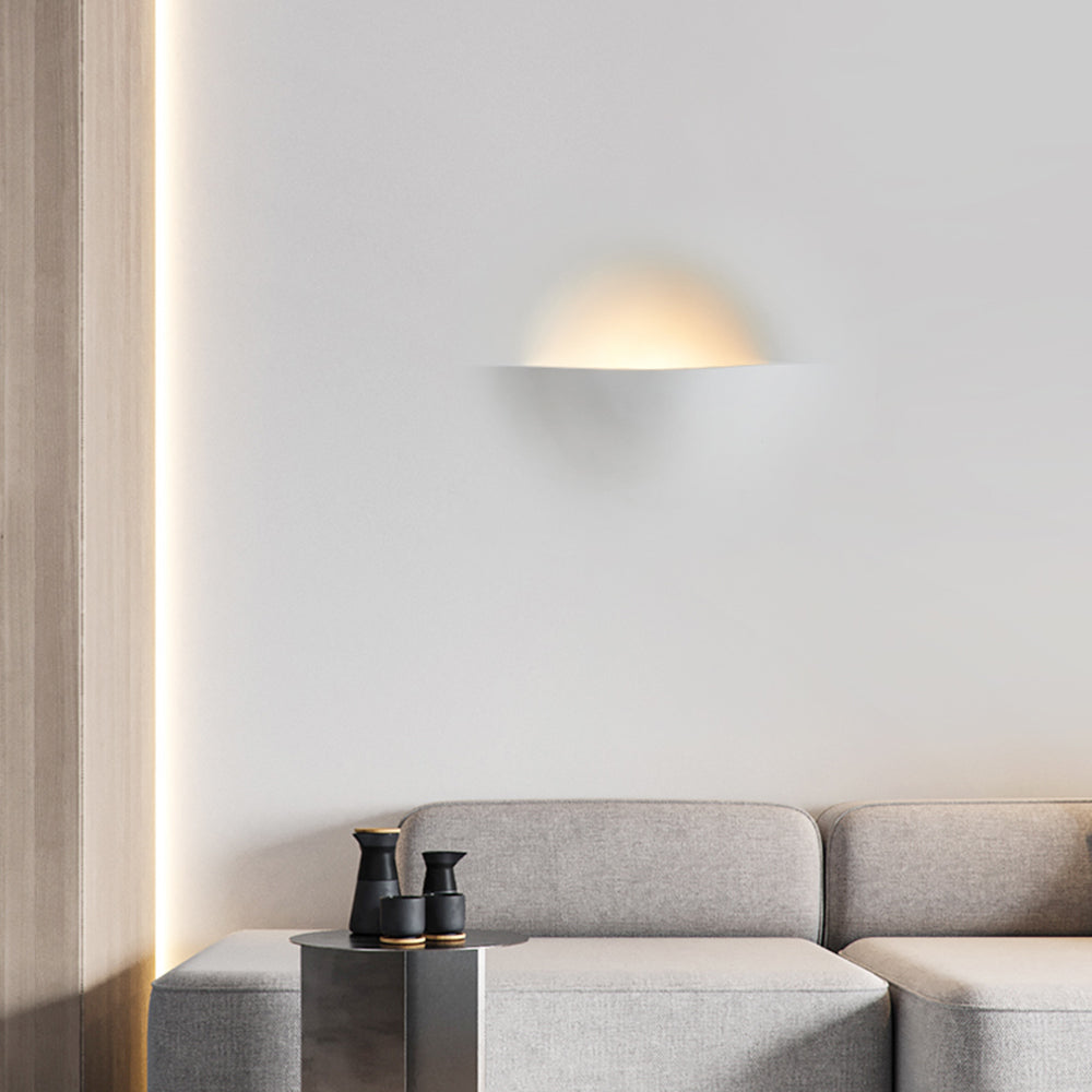 Aria Moderno Empotrable Metal/Yeso LED Aplique de Pared Blanco