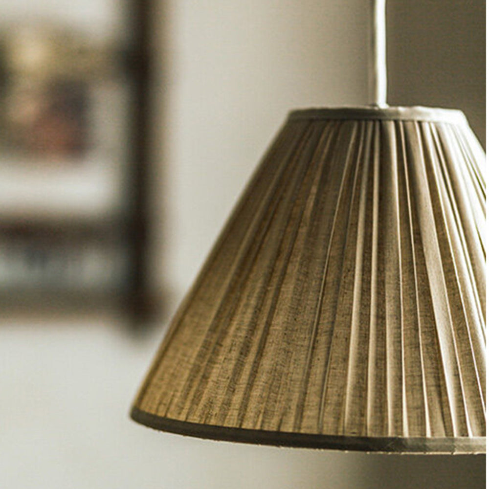 Ritta Vintage Minimalista Metal/Tela Lámpara Colgante Marrón