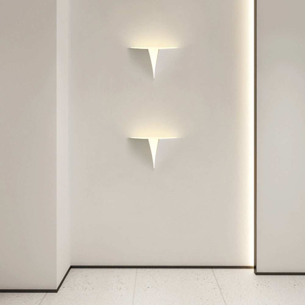 Aria Moderno Empotrable Metal/Yeso LED Aplique de Pared Blanco