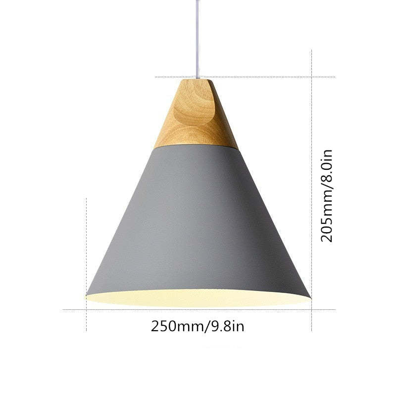 Valentina Moderna Madera/Metal Lámpara Colgante