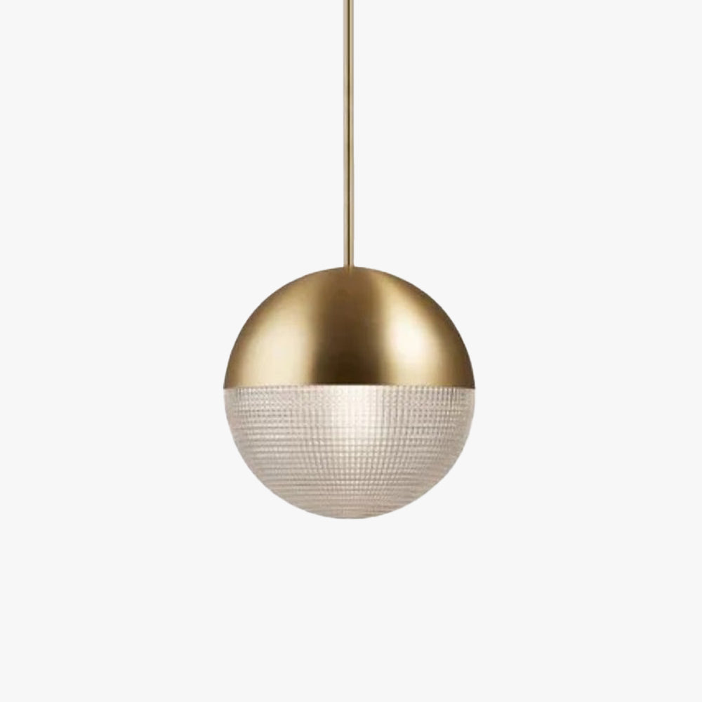 Valentina Moderna Minimalista Esfera Lámpara Colgante Negra/Ora Metal/Vidrio