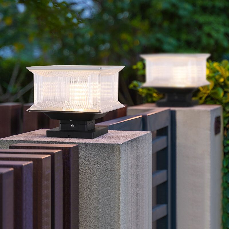 Ray Moderno Lámpara Exterior LED Cuboide Metal Patio