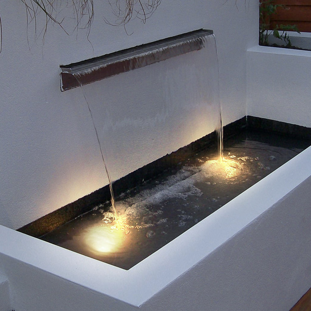 Ray Moderno Redondo Metal Vidrio Foco Bajo El Agua Exterior