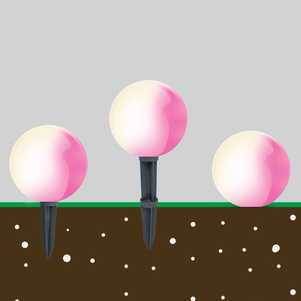 Ray Minimalista Bola LED Resina Lámpara De Pie Exterior Patio