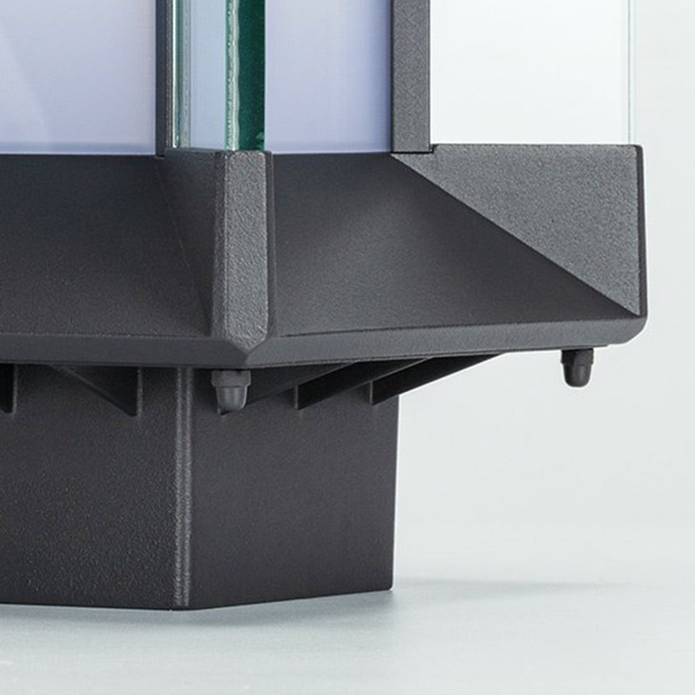 Ray Moderna Lámpara Exterior Cubo Metal Vidrio Patio