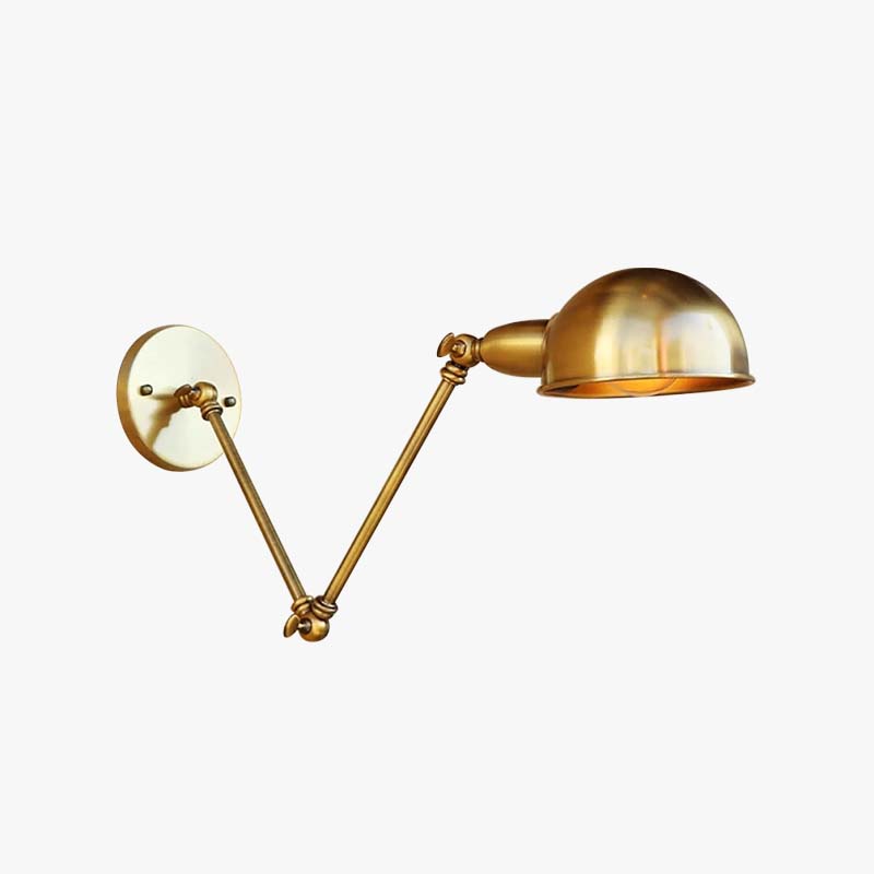 Epoch Vintage Industrial Semiesfera Aplique de Pared Bronce