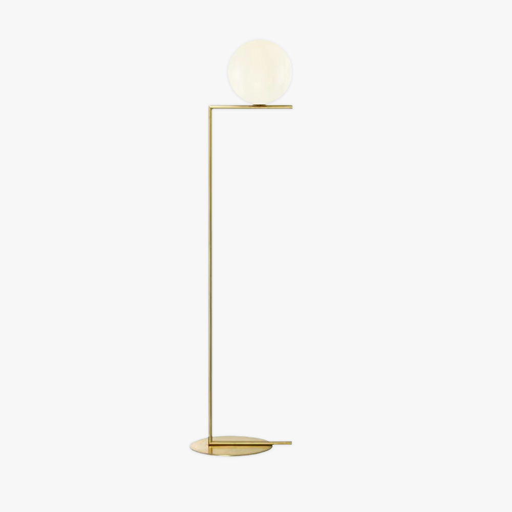 Mira Moderna Simple Bola Metal/Vidrio Lámpara de Pie Dorada