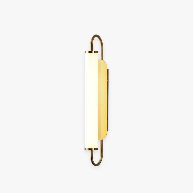 Modern Minimalista Cilíndrico Metal/Vidrio LED Aplique de Pared Dorado