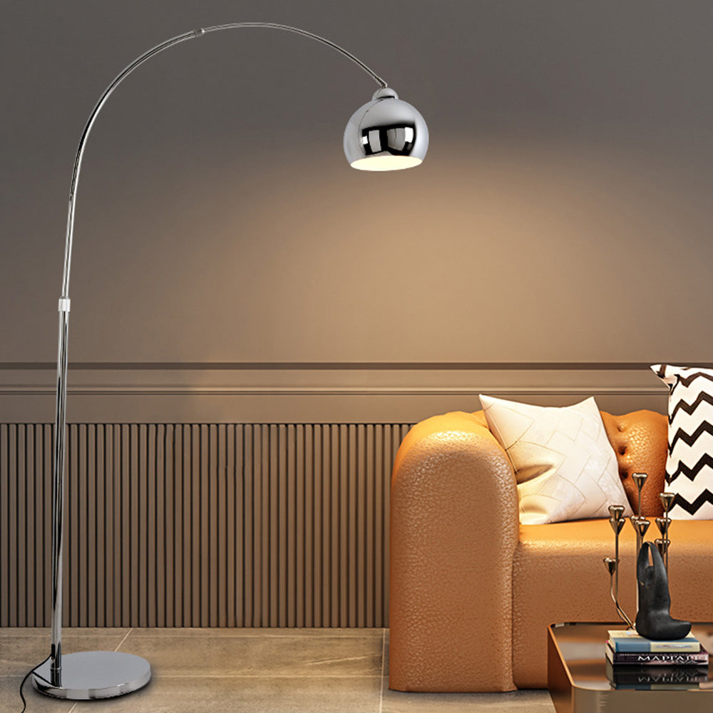 Mira Moderna Simple Metal Lámpara de Pie Plata