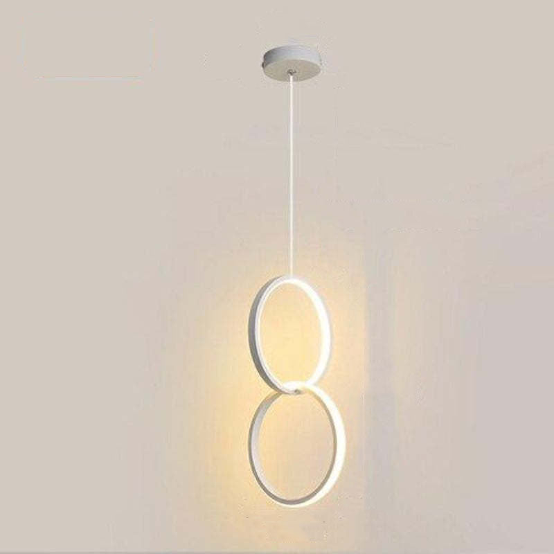 Arisha Minimalista Anillo Metal/Acrílico LED Lámpara Colgante Negra