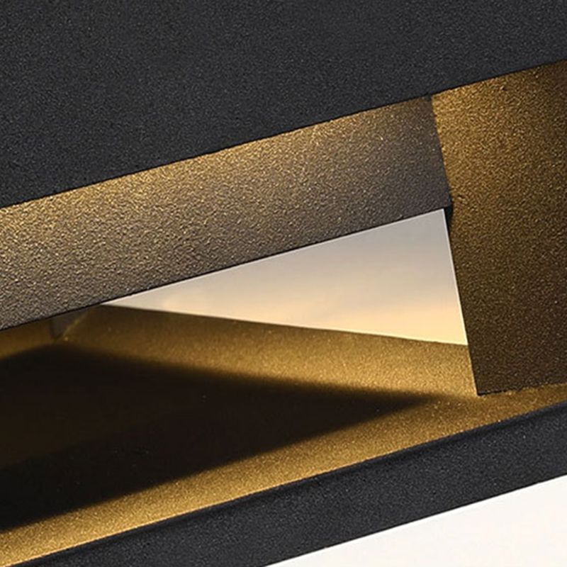 Ray Moderna Lámpara Exterior LED Cuadrada Metal Jardín