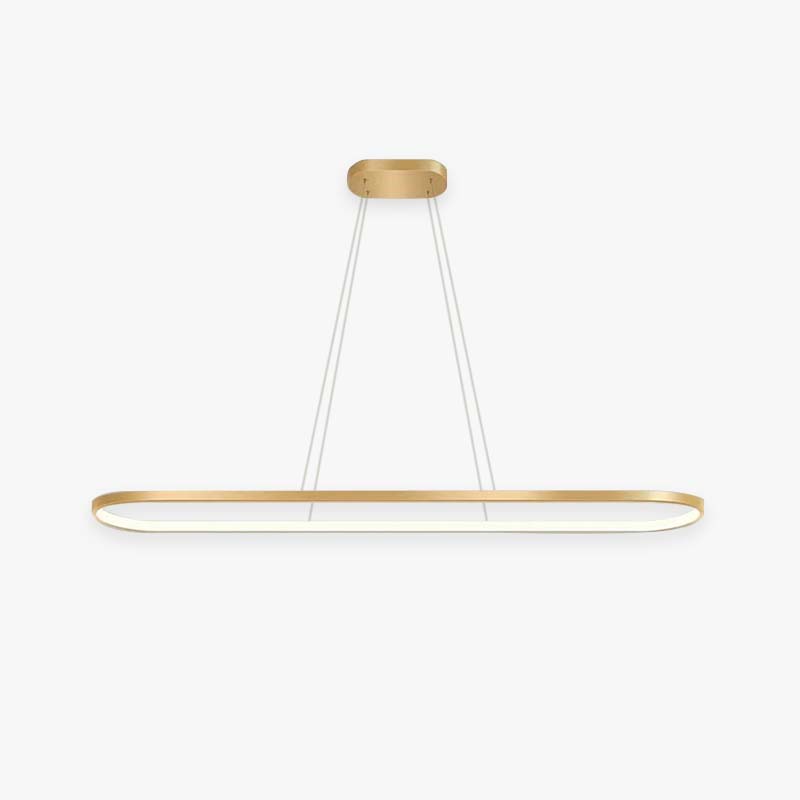 Edge Minimalista Elíptica Metal Lámpara Colgante Blanca/Dorada/Negra