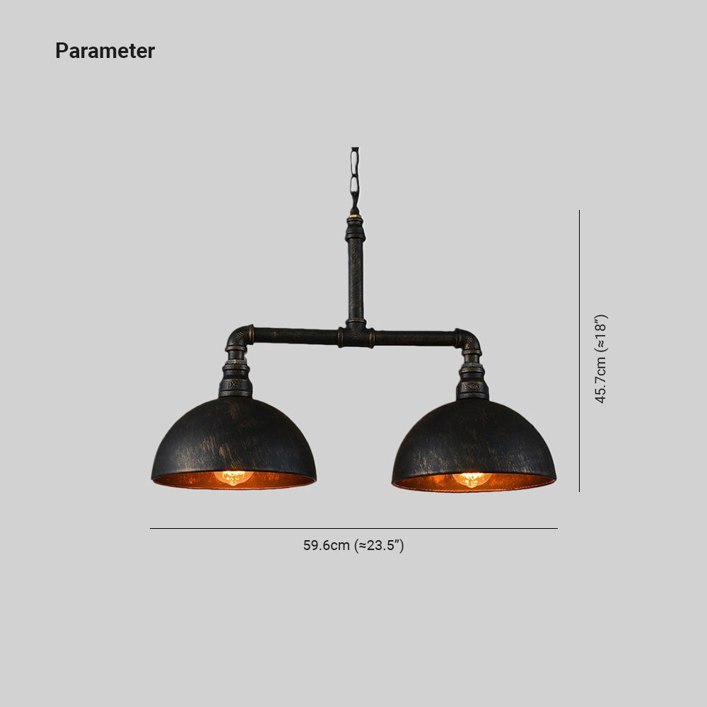 Silva Retro Rural Industrial Metal  Lámpara Colgante Negra