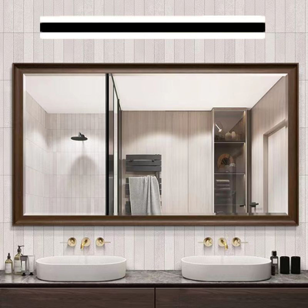 Arisha Minimalista Lineal Metal/Acrílico Aplique de Pared Negro
