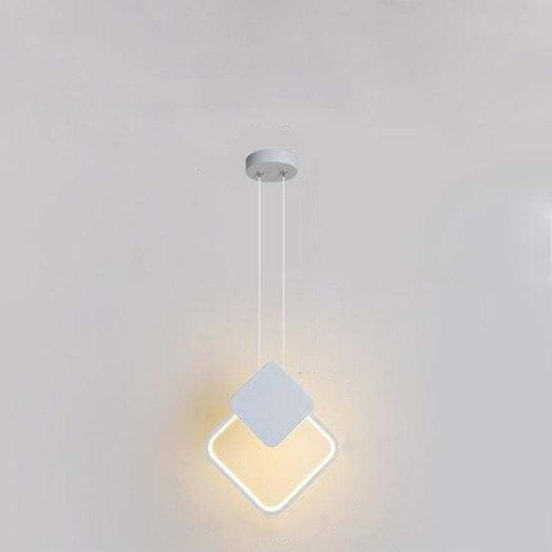Arisha Minimalista Anillo Metal/Acrílico LED Lámpara Colgante Negra