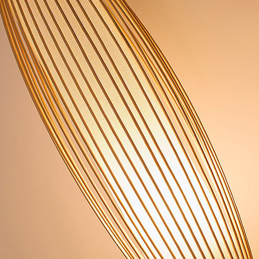 Muto Natural Bambú LED Aplique de Pared Marrón