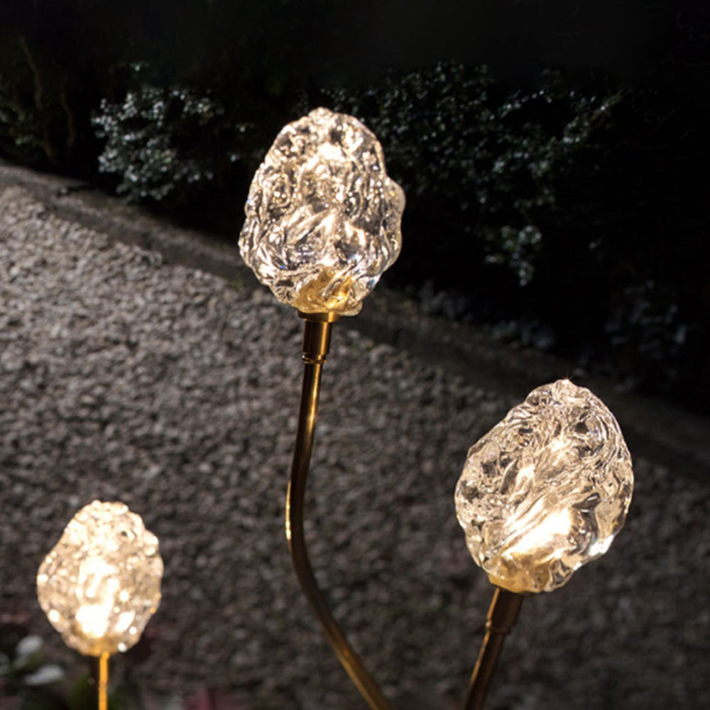 Ray Decorativa Elegante Vidrio Lámpara De Pie Patio