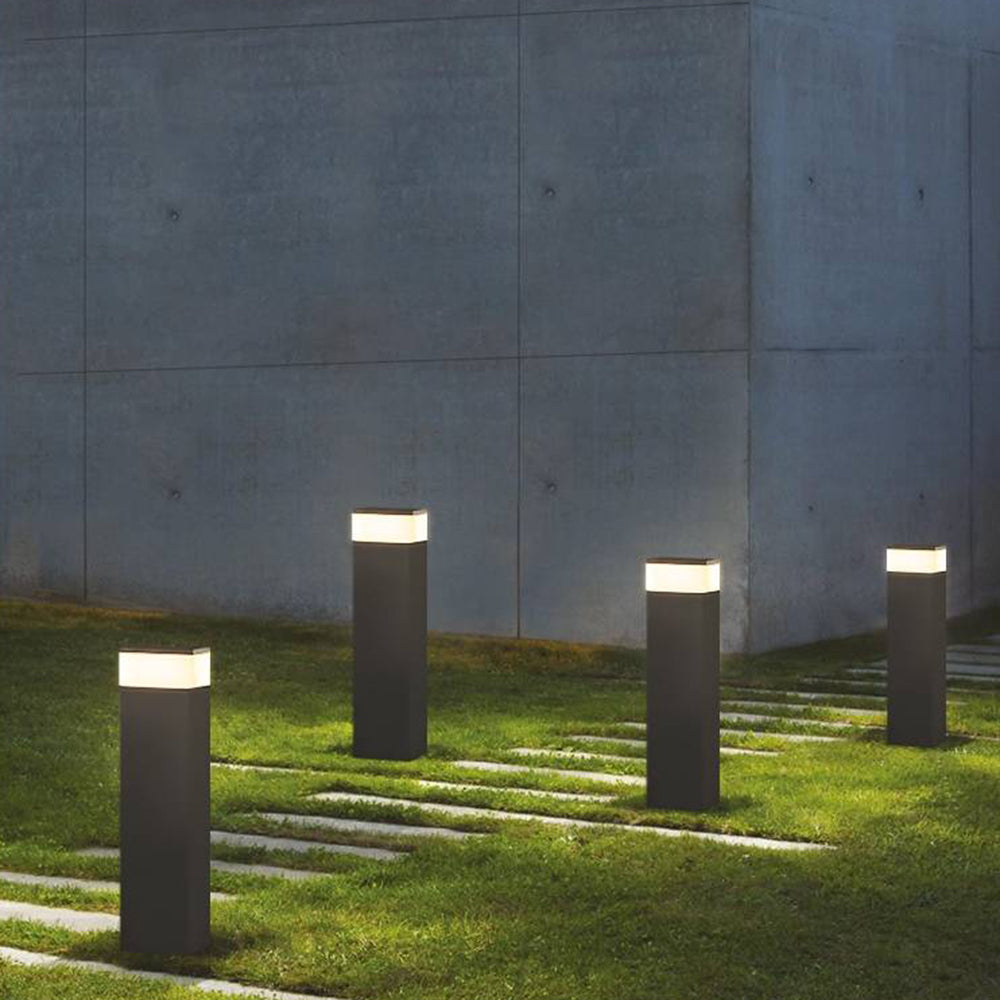 Ray Moderno Rectangular Metal Lámpara De Pie Exterior