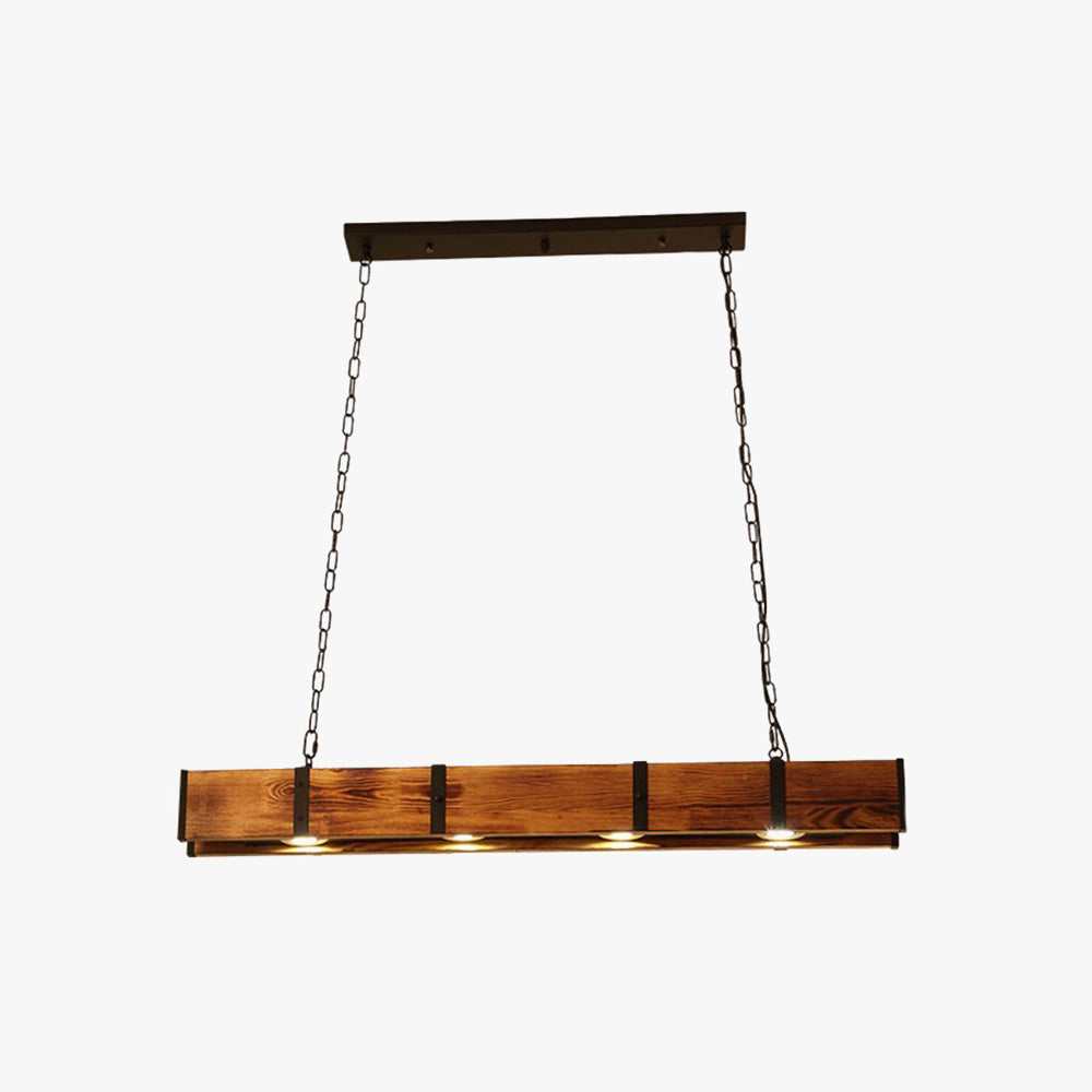 Silva Industrial Retro Madera Lámpara Colgante Marrón