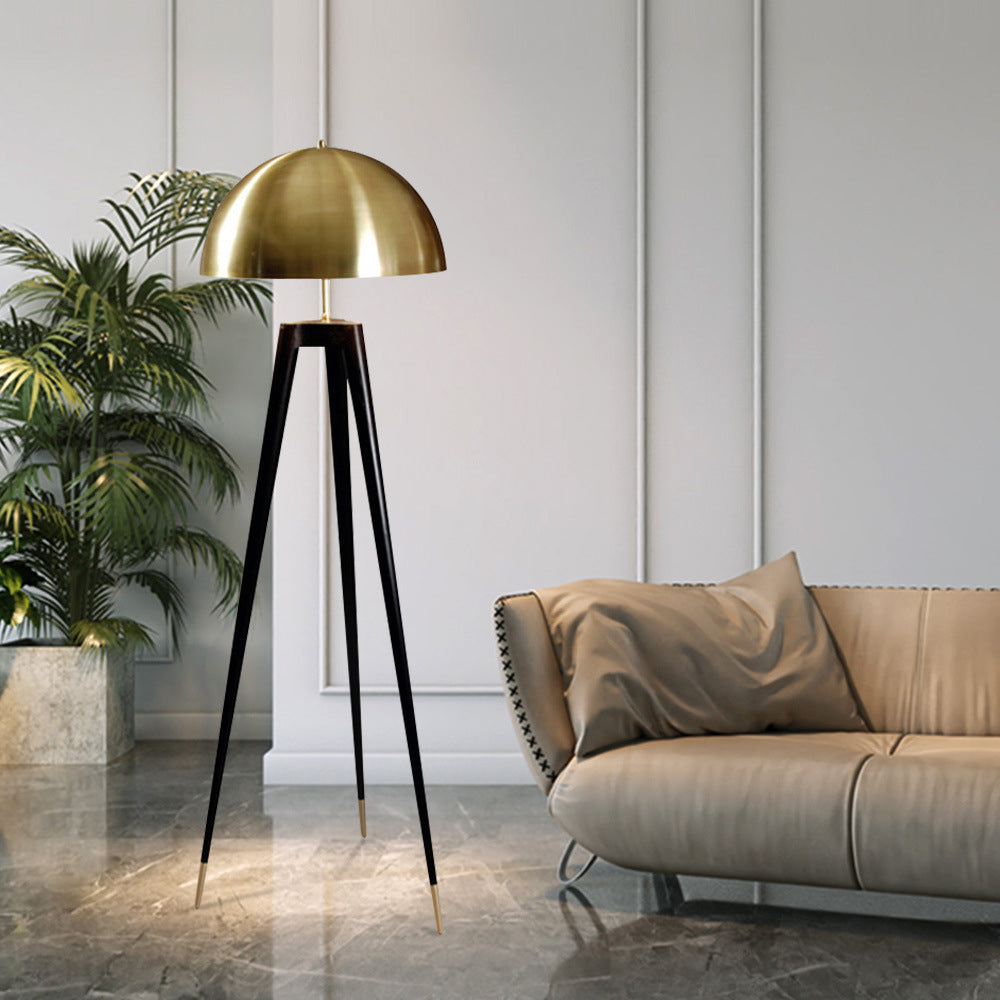 Mira Minimalista Semicircular Metal Lámpara de Pie Negra