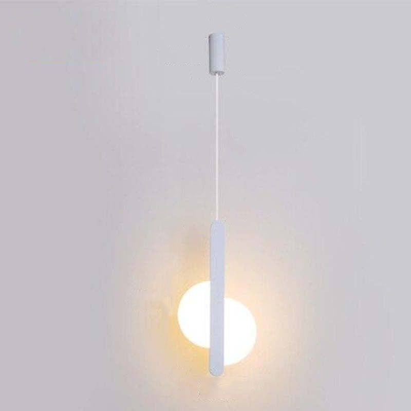 Arisha Minimalista Anillo Metal/Acrílico LED Lámpara Colgante Negra