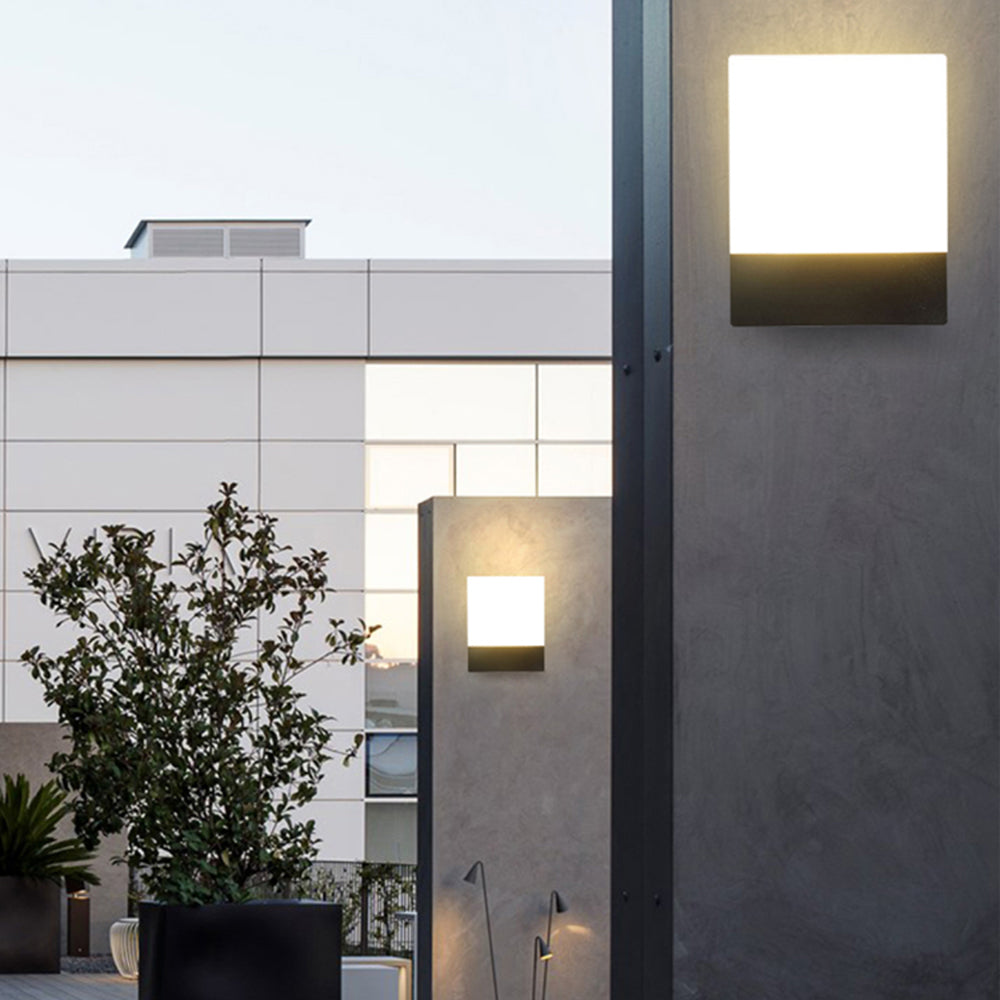 Ray Moderno Rectangular Metal Acrílico Aplique Exterior