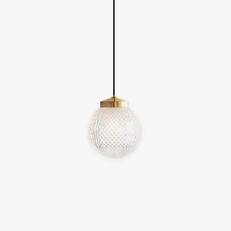 Modern Minimalista Arte Deco Esfera Metal Lámpara Colgante Oro