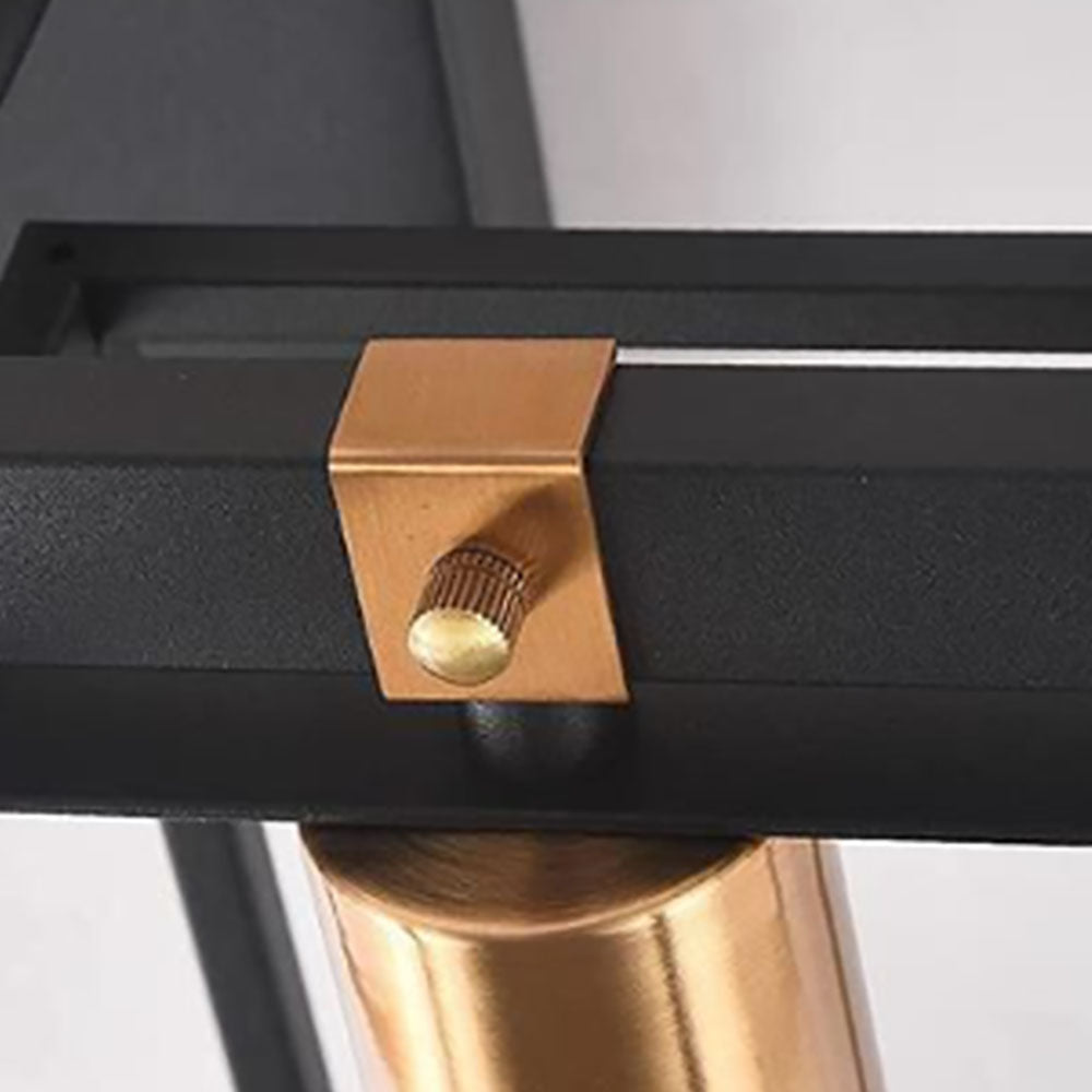 Silva Moderno Rectangular Cuboide Metal/Acrílico Aplique de Pared Negro