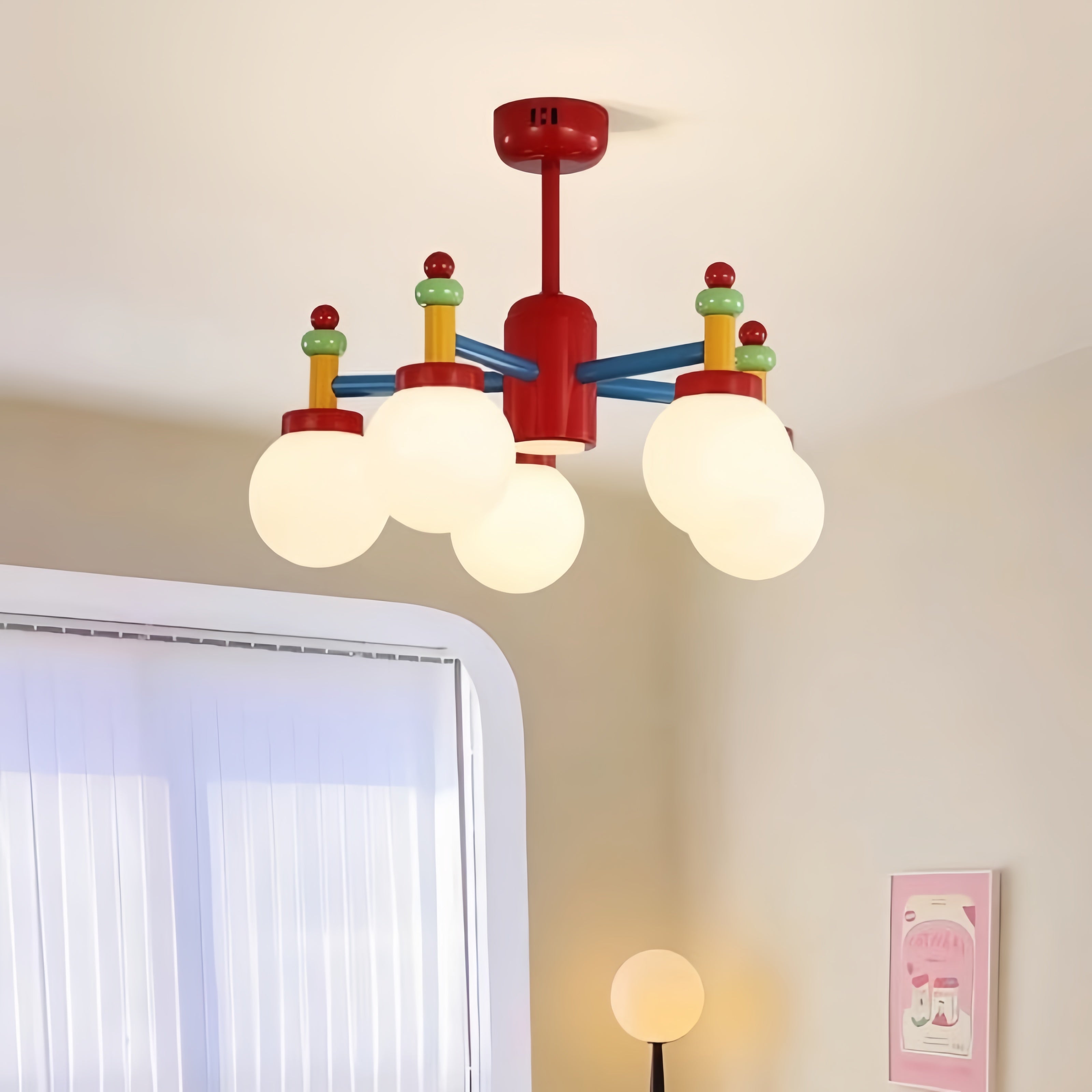 Valentina Memphis Antiguo Mezclar En color Metal Lámparas de Araña Habitación infantil