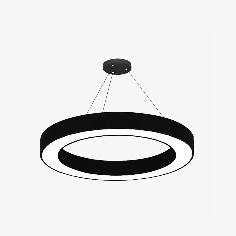 Arisha Minimalista Anillo Acrílico Lámpara Colgante Negra