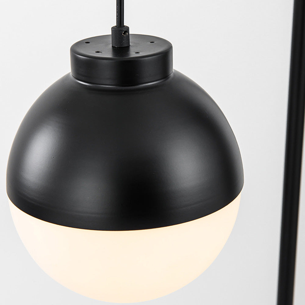 Mira Moderna Simple Metal/Vidrio Lámpara de Pie Negra