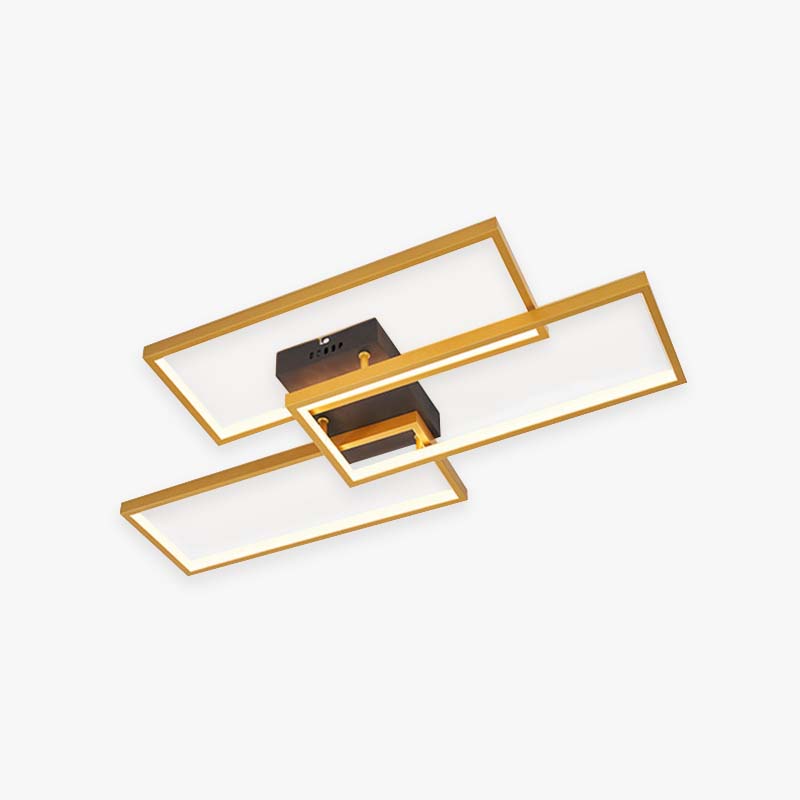 Arisha Moderna Rectangular Metal/Gel de Sílice Lámpara de Techo Blanca/Negra/Negra oro