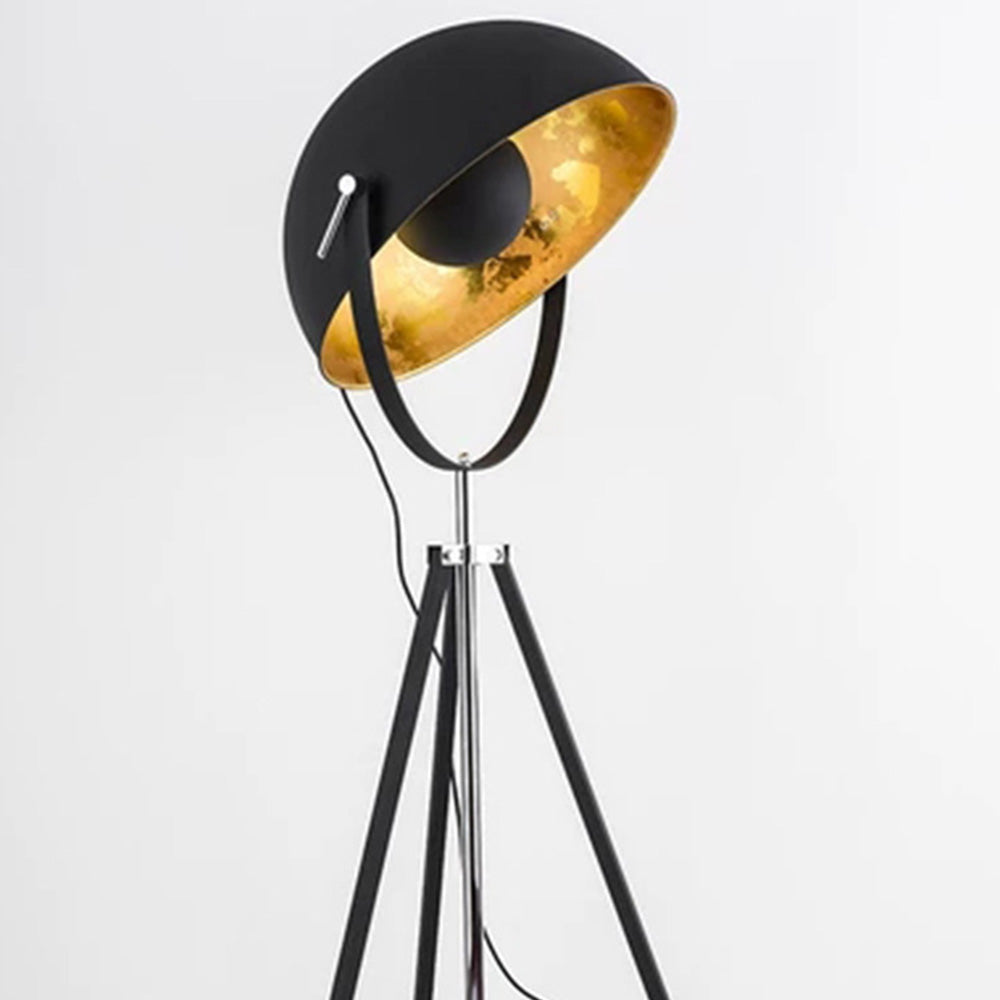 Mira Moderna Diseño Bola Metal Lámpara de Pie Negra
