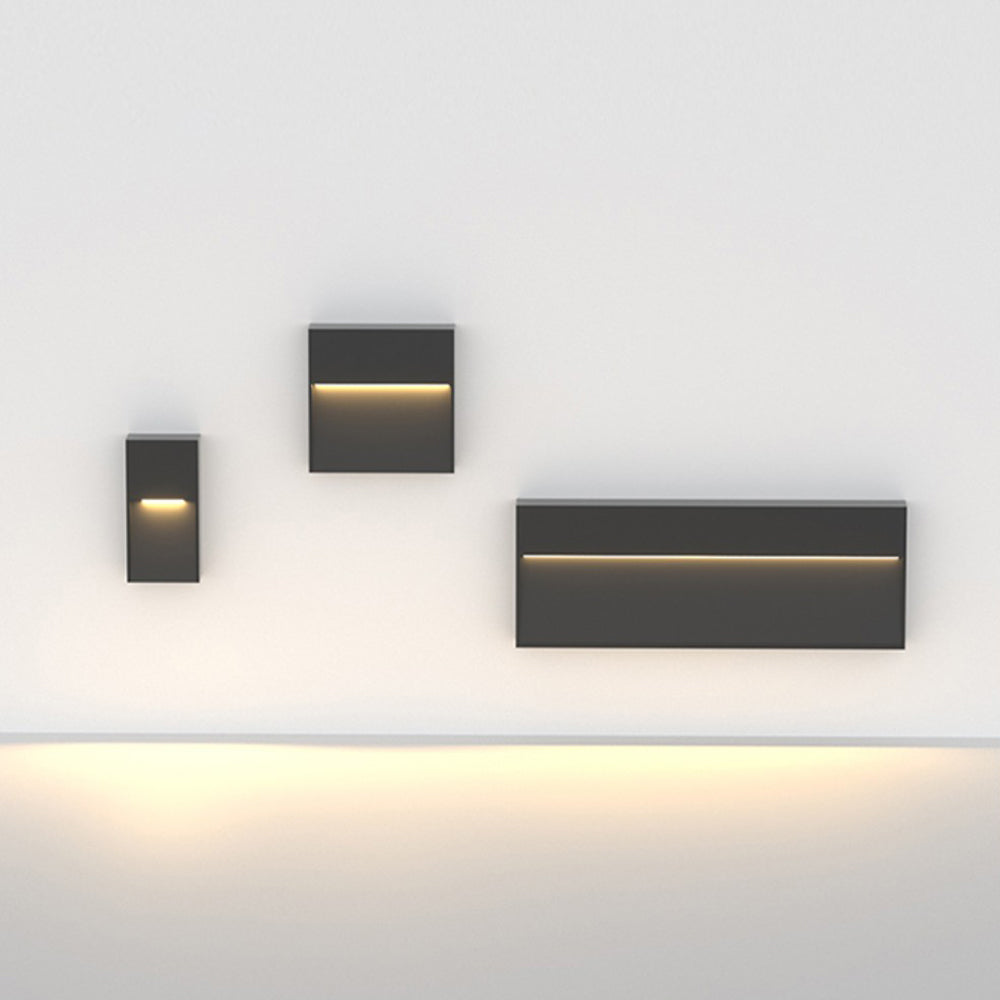 Ray Moderna Metal Rectangular Aplique Exterior Jardín Balcón