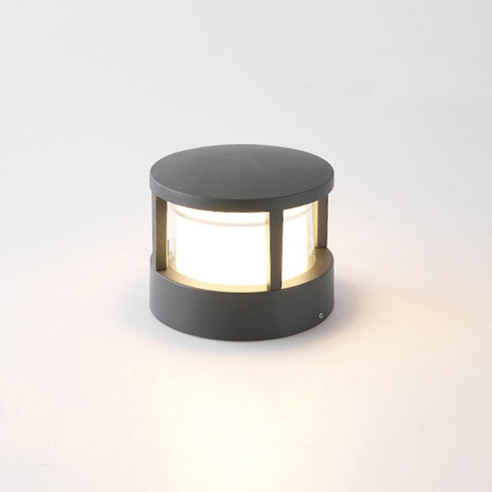 Ray Moderna Lámpara Exterior Cilíndrica Metal Acrílico Patio