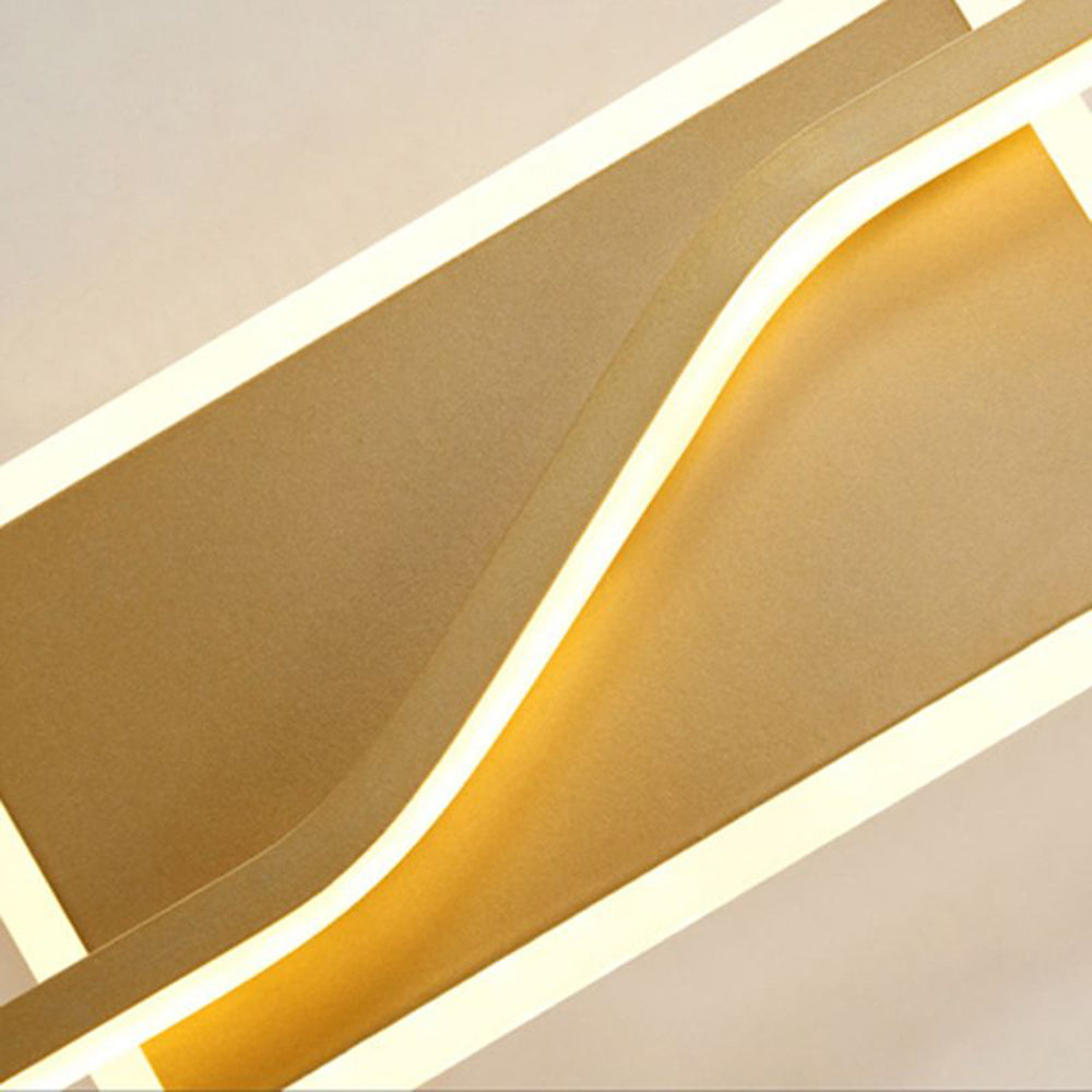 Arisha Lujo Moderno Lineal Metal/Gel de Sílice Aplique de Pared Dorado