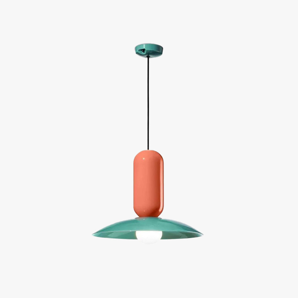 Valentina Moderna Geométrica Metal Lámpara Colgante Naranja/Verde/Blanca