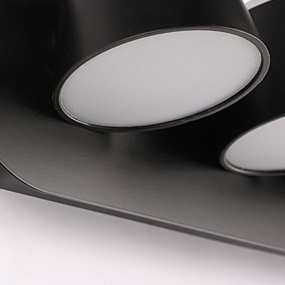 Arisha Moderno Cilíndrico Metal Aplique de Pared Para Espejo Negro