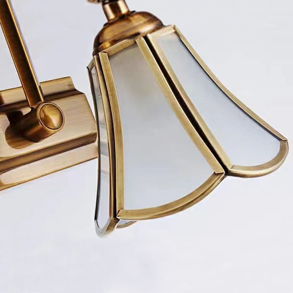 Ray Decorativo Vintage Flor Metal/Vidrio Aplique de Pared Dorado
